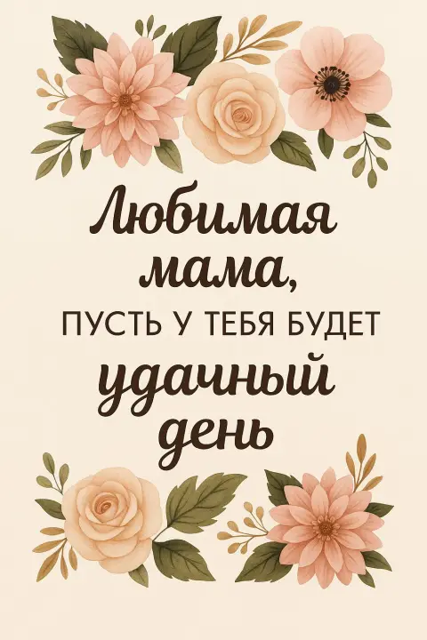 Открытка С Днём мамы — открытка для любимой мамы