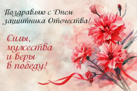 Красивая открытка С Днем защитника отечества — поздравление день защитника отечества