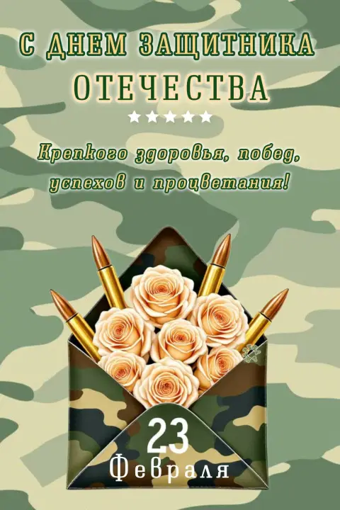 Открытка С Днём защитника отечества 23 февраля — поздравление с днем защитника отечества
