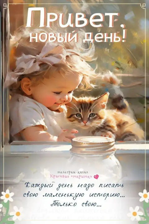 Открытка с новым днем — открытка летний день