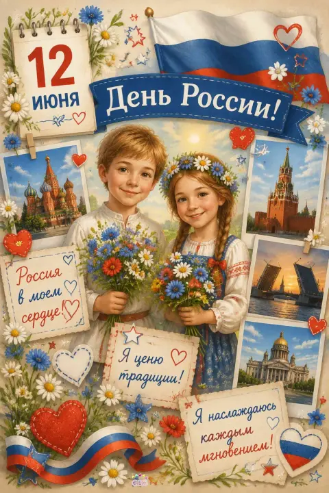 12 июня день России — открытки с днем россии 12 июня