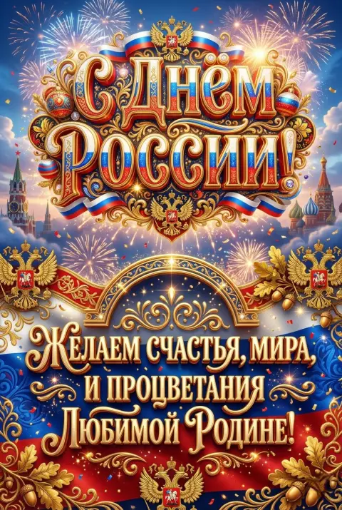 Красивое поздравление С Днем России — с день россии