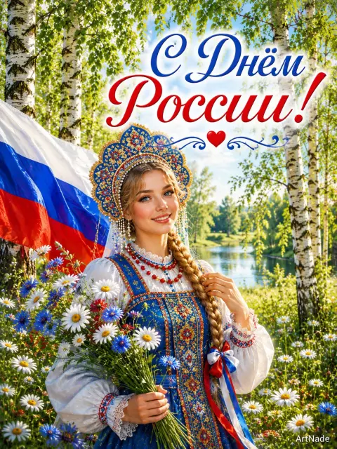С Днем России 12 июня — с днем россии открытки красивые