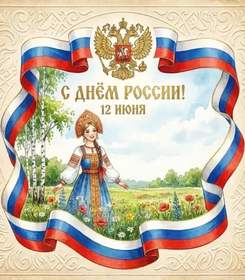 С днем россии 12 июня — 12 июня день россии открытка