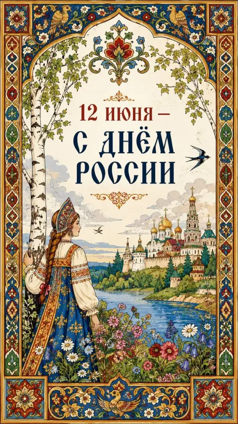 С Днём России открытка — открытка 12 июня день россии