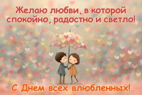 День всех влюблённых — 14 февраля день влюбленных открытки