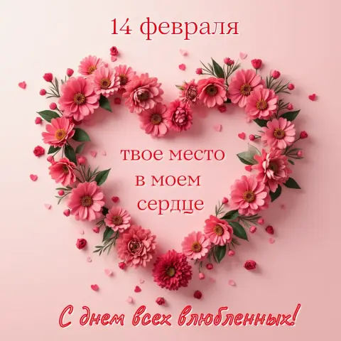 14 февраля день святого валентина — с днем святого валентина валентинка
