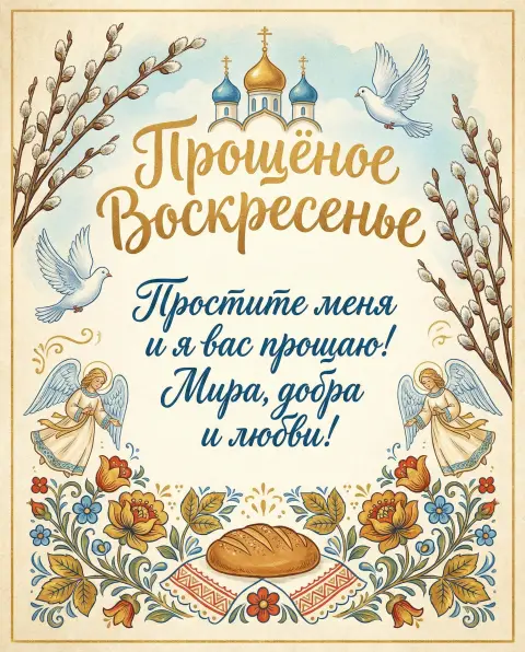 Прощенное воскресение поздравление — прощеное воскресенье в 2026