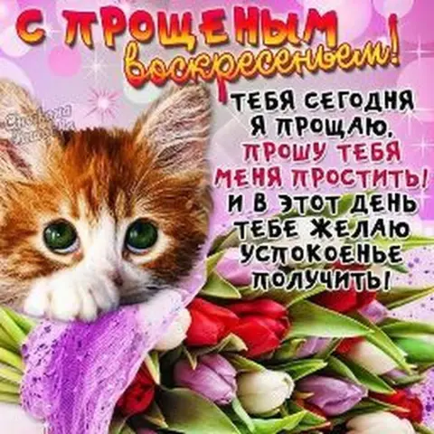 Прощенное воскресенье поздравление — открытки с днем прощенного воскресенья