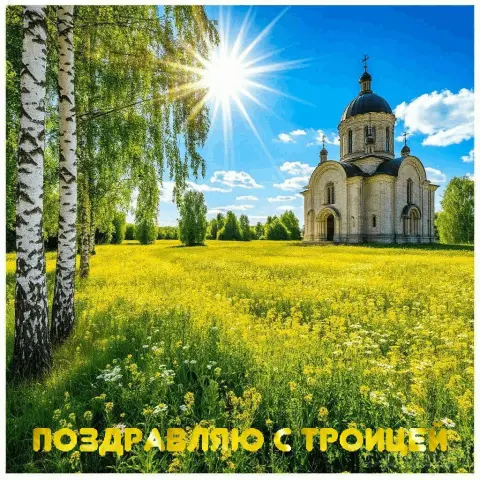Открытки С Днем святой троицы — святая троица открытка