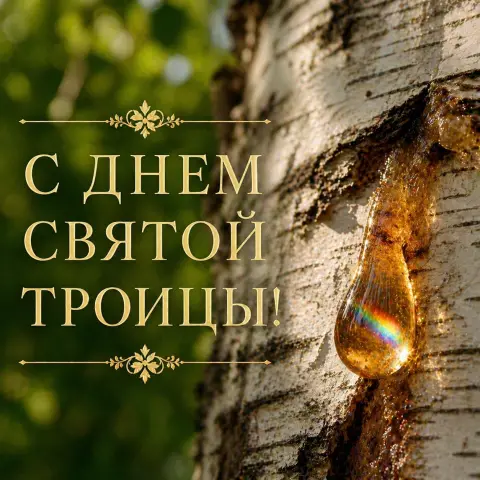 С Днем святой троицы поздравления — открытка день святой троицы