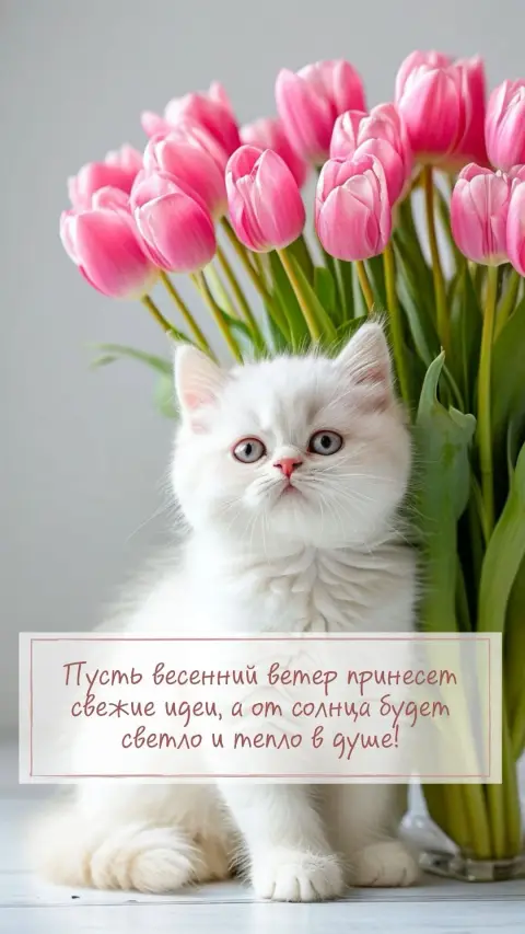 Открытки весенние с пожеланиями — открытка доброе утро с первым днем весны