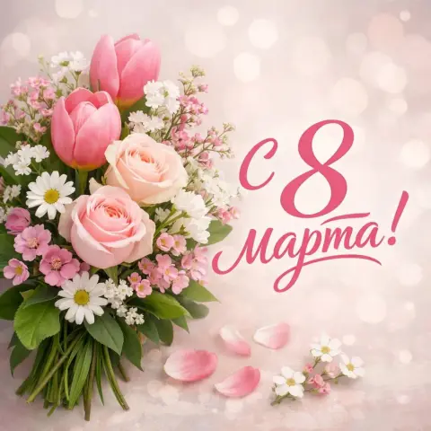 С праздниками 8 марта — поздравление с 8 марта нежное