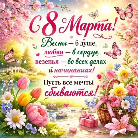 Поздравление на 8 марта — с праздниками 8 марта