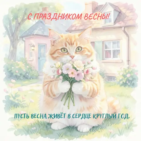 Открытки с первым днем весны прикольные — 1 марта первый день весны