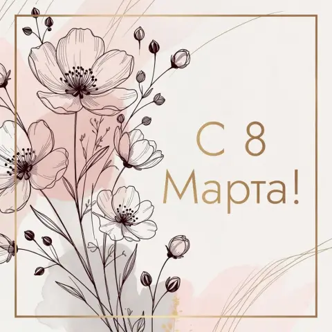 Рисунки с 8 марта — открытка на 8 марта красивая
