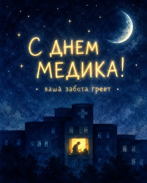 С праздником медика — с днем медицинского работника открытка