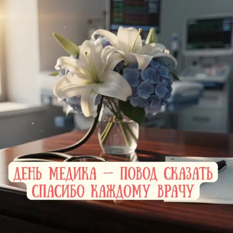 Красивая открытка С Днем медицинского работника
