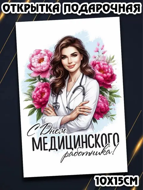 Открытка С Днём медицинского работника женщине — открытки с днем медицинских работников