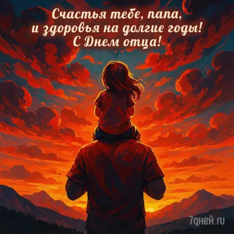 Поздравление С Днем отца — открытка ко дню отца