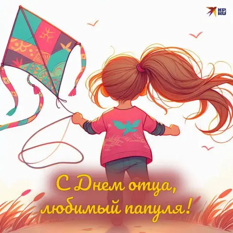 С Днем отца открытка — поздравление на день отца от дочери