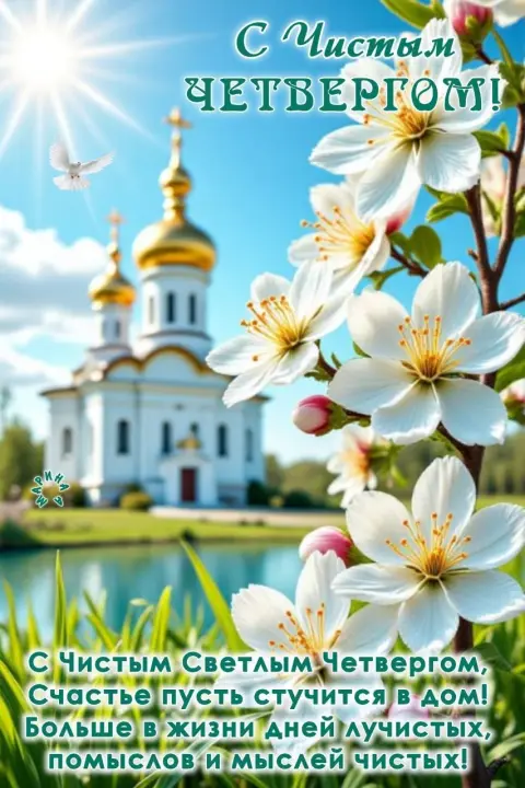 Светлый четверг — чистый четверг открытки поздравления