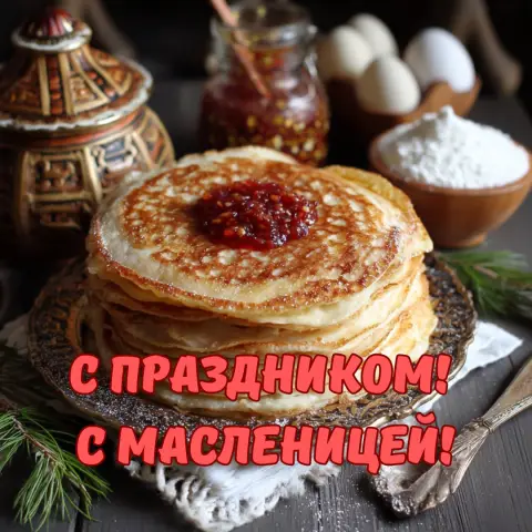 Красивая открытка с масленицей — открытки с масленицей прикольные