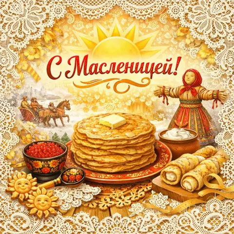 Открытки с масленицей с пожеланиями — открытки с масленица