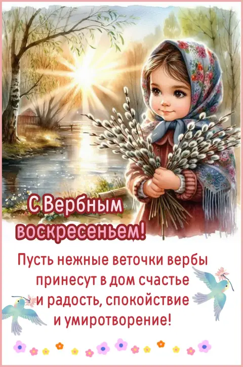 Старинные открытки с вербным воскресеньем — вербного воскресенья