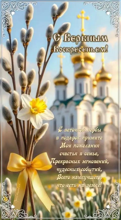 Вербное воскресение — поздравление с вербное воскресенье