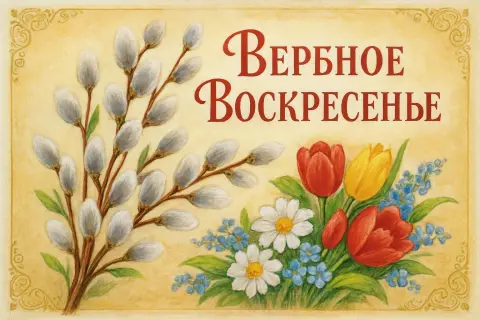 С вербной воскресенье открытки — вербного воскресенья