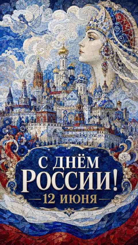 12 июня день — открытка 12 июня день россии