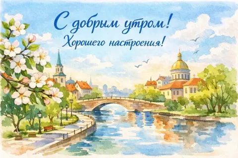 Открытки апрельские с добрым утром — доброе утро из москвы