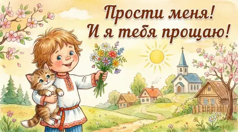 С прощенным воскресеньем открытка — прости меня прощенное воскресенье
