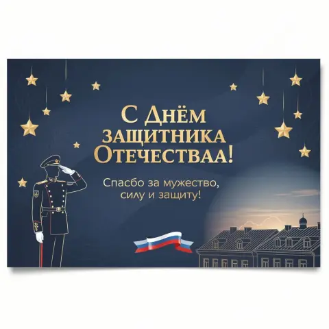 Стильная открытка С Днем защитника отечества — день защитника отечества поздравление