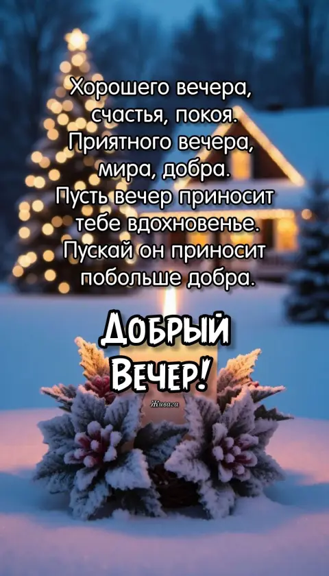 Добр вечер — зимний вечер добрый