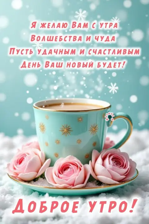 Открытка с пожеланием доброго утра — доброе утро