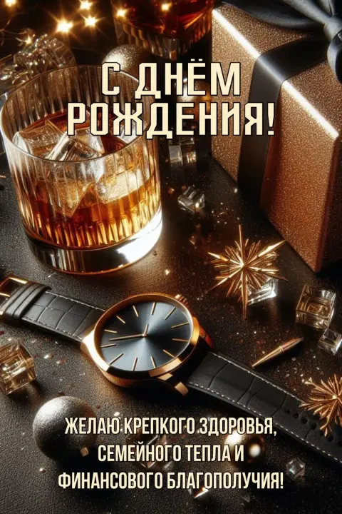 Открытка С Днем рождения мужчине