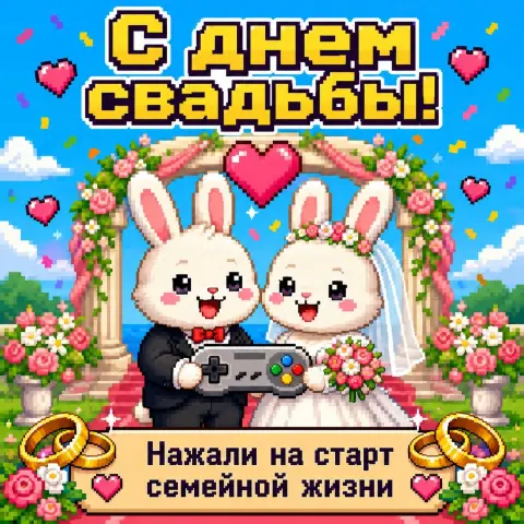 Свадьба — открытки с днем свадьбы