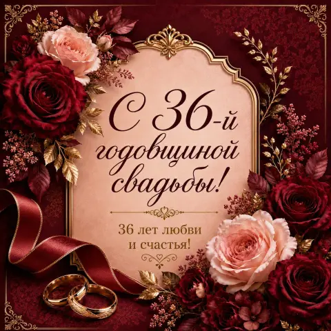 Поздравление с годовщиной свадьбы 35 лет — с рубиновой свадьбой поздравление
