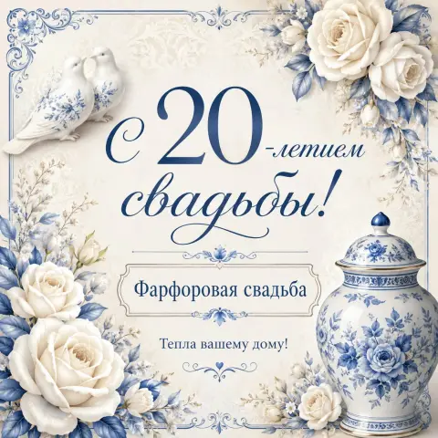 Поздравление с фарфоровой свадьбой — фарфоровая свадьба поздравления открытки