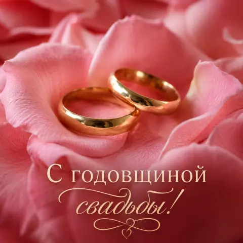 Поздравление на годовщину свадьбы — открытка с годовщиной свадьбы