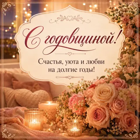 Поздравление с годовщиной свадьбой — открытка на годовщину свадьбы
