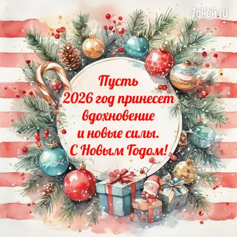 Год с новым годом — поздравление с новым годом 2026