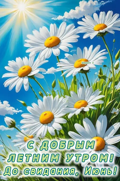 Открытки с добрым утром 8 июля — с добрым летним июньским утром