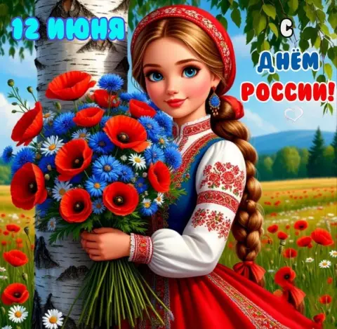 С Днём России 12 июня открытки — с день россии