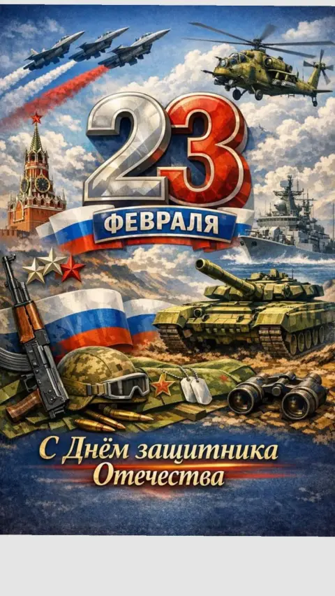 Открытка 23 февраля день защитника отечества — поздравление с днем защитника отечества