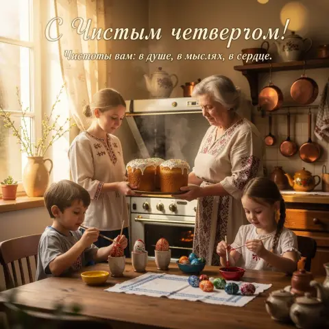 С чистым четвергом — чистый четверг перед пасхой