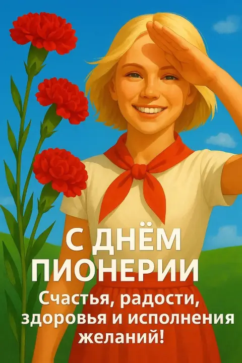 19 мая день пионерии открытки — с днем пионерии открытка