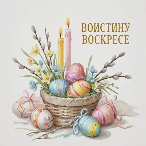 Со светлой пасхой христос воскресе — воистину воскрес открытка